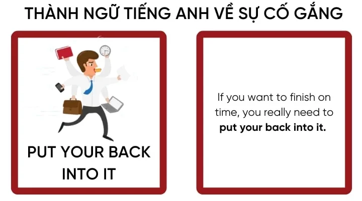 Th&agrave;nh ngữ tiếng Anh về sự cố gắng