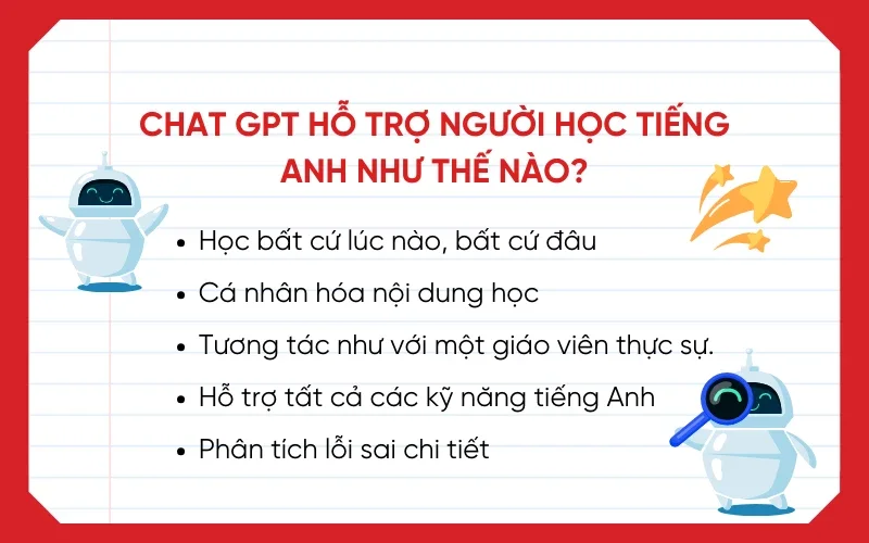 Chat GPT hỗ trợ người học tiếng Anh như thế n&agrave;o?